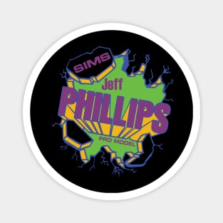 Jeff Phillips Purple Skateboard Magnet